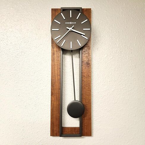 Howard Miller Zion Wall Clock - Pendulum Modern Home Decord Clock Clock Battery Battery تعمل ساعة كوارتز مثالية لغرف المعيشة مكاتب ومساحات في الهواء الطلق ديكور الجدار الأنيق in Saudi Arabia