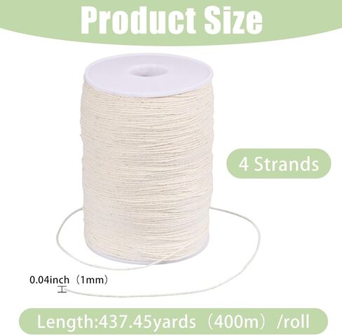 FreeBloss 500m Sashiko Thread 100 ٪ Cotton Embroidery Flosses White Hand Embroidery Thread Sashiko thread thour in Kuwait