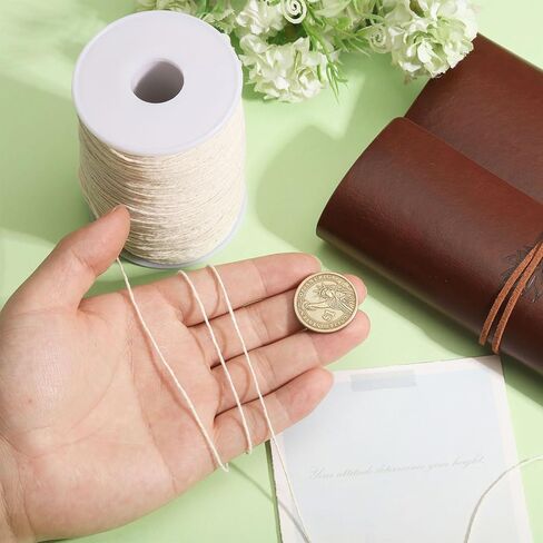 FREEBLOSS 500m Sashiko Thread 100% Cotton Embroidery Flosses White Hand Embroidery Thread Sashiko Quilting Thread for Sewing Needlework in Kuwait