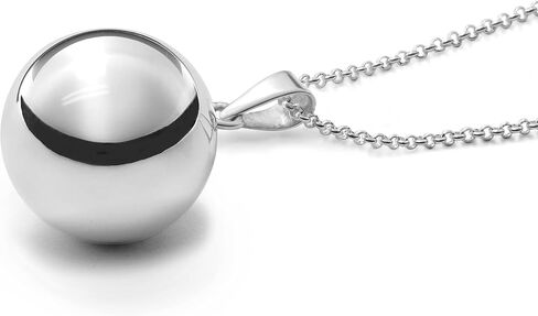 Stimm Chime Ball Necklace, Anxiety Relief Necklace, Fidget Anxiety Jewelry, Harmony Ball Necklace, Angel Caller Silver in Saudi Arabia