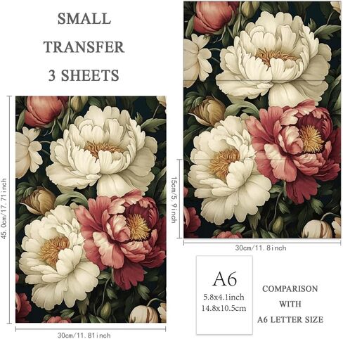 Olycraft 3pcs/مجموعة من الزهور الذهبية فرك على التحويلات للأثاث والحرف 6x12 بوصة الطيور النباتات شارات الصور الظلية المعدنية in Kuwait