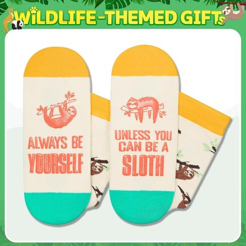 HAPPYPOP Novelty Sloth Socks for Teens - Funny Sloth Socks for Girls Boys, Novelty Sloth Gifts for Men Women, Christmas Stocking Stuffers in Saudi Arabia