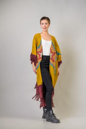 Rhea Cotton Fringe Duster in Saudi Arabia
