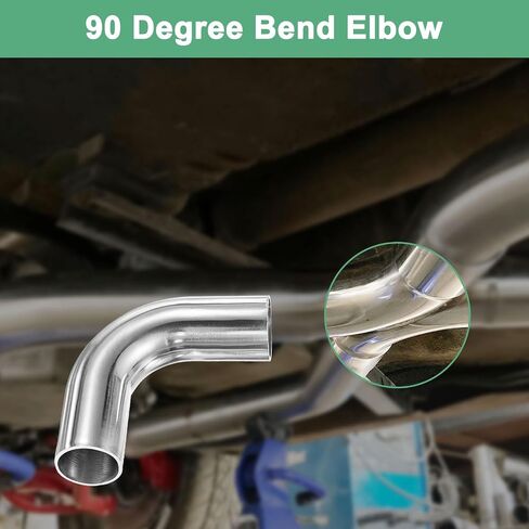 OD 1.5 Inch 90 Degree Mandrel Bend Elbow, Thicken 1.5 mm 304 Stainless Steel Exhaust Elbow Pipe for Car Modified Exhaust System, Stair Handrail Bend, Height 90 mm in Saudi Arabia