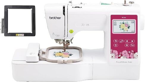 Brother PE545 Embroidery Machine with Wireless LAN, 4" x 4" Hoop Area, 3.7" Touchscreen, SA650 Designio 50-Color Thread Set in Saudi Arabia