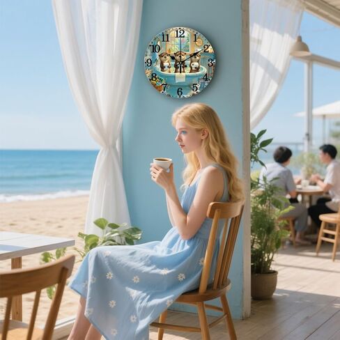 CHGCRAFT Peacock Pattern Wall Clock 12 Inch Non-Ticking Clocks Flowers Round Wall Hanging Clock Battery Operated for Bedroom Living Room Kitchen Office in Saudi Arabia