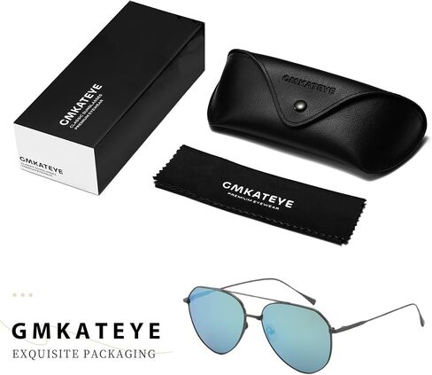 Unisex Oversized Aviator Sunglasses - Lightweight Pilot Sunnies, UV 400 & Adjustable Nose Pad in Kuwait