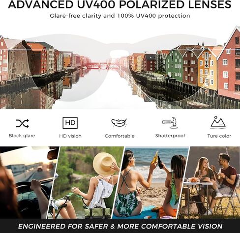 Sungait Original Design Neguredy Sunglasses استقطاب الطراز الكلاسيكي الرجعية للنساء والرجال in Kuwait