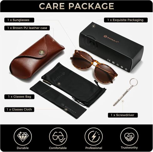 Sungait Original Design Neguredy Sunglasses استقطاب الطراز الكلاسيكي الرجعية للنساء والرجال in Kuwait