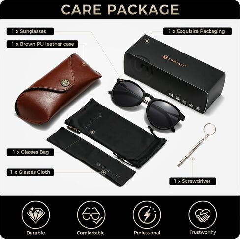 Sungait Original Design Neguredy Sunglasses استقطاب الطراز الكلاسيكي الرجعية للنساء والرجال in Kuwait