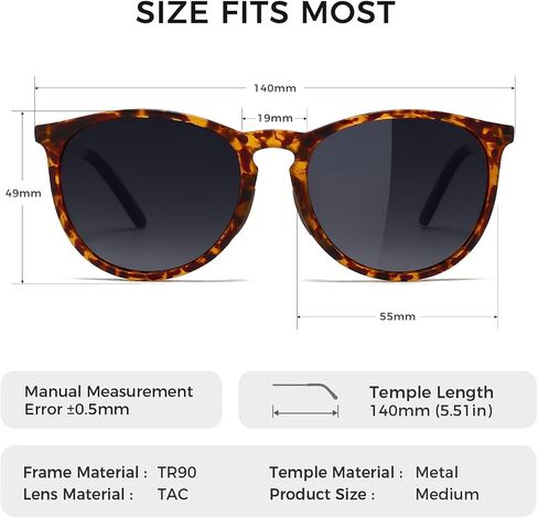 SUNGAIT Original Design Trendy Sunglasses Polarized Vintage Round Classic Retro Style for Women and Men in Saudi Arabia