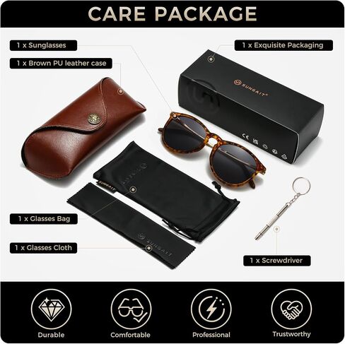 SUNGAIT Original Design Trendy Sunglasses Polarized Vintage Round Classic Retro Style for Women and Men in Saudi Arabia