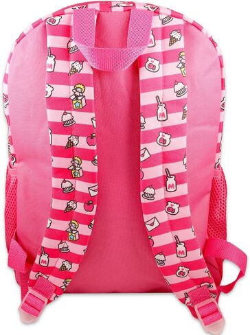 Hello Kitty Backpack with Lunch Box for Girls - Bundle with 16" School Bag, Lunch Bag, Water Bottle, Stickers, More | Hello Kitty Backpack for Kids School Supplies in Saudi Arabia
