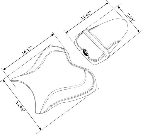 TCMT RIDER DRIVER & PACKENGER SETS مناسبة لـ YAMAHA YZF R1 YZF-R1 2015-2024 2022 2021 in Kuwait