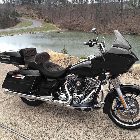 C.C. RIDER Rider Backrest Pad, Rider Sissy Bar fit for Harley Davidson Touring Road King Street Glide Road Glide Tri-Glide 2009-2023 Trike 2010-2011 CVO Custom Bikes in Saudi Arabia