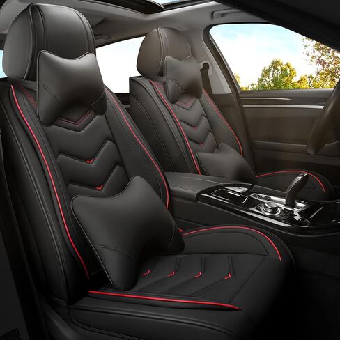 Car Seat Covers for Dodge Durango 2000-2025, Premium Nappa Leather Car Seat Cover, Stylish Sport Seat Covers， Automobile Seat Cover Sets.(Luxury 2 Seats/Black) in Saudi Arabia