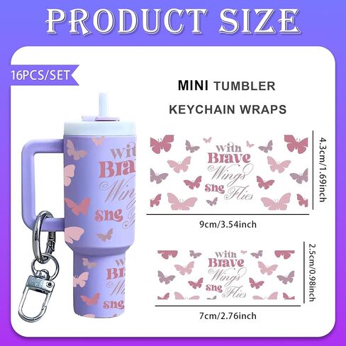 keychain uv dtf wraps - 16 pcs مضحك موتيل موتيل مفاتيح مفاتيح uvdtf ملفات الشارات ، فتاة عباد الشمس فارغة سلسلة المفاتيح UV DTF Transfer Craft Decor in Saudi Arabia