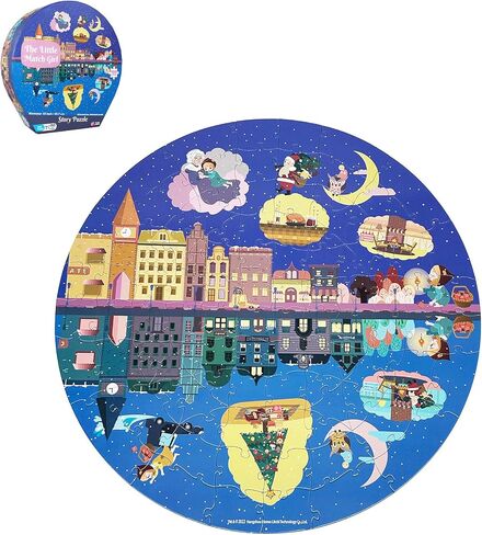Momo & Lychee على شكل صناديق - Cats Family London Bus Tour 24PCS Round Puzzle in Kuwait