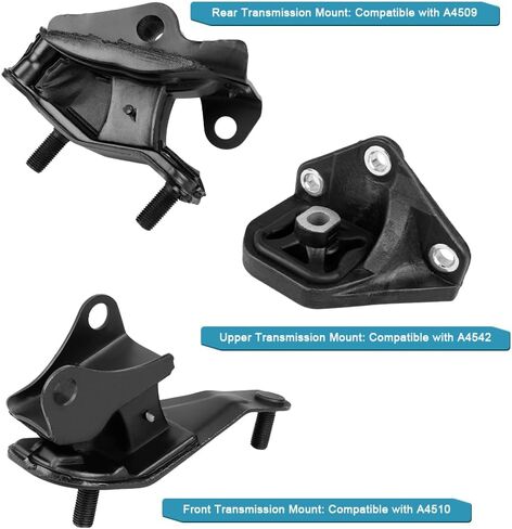 JDMON 3Pcs Engine Motor & Transmission Mount Kit Replacement for Honda Accord 2.4L 2003 2004 2005 2006 2007 Auto Trans Compatible with A4509 / EM9152 / 9152 / A4510 / EM9151 / 9151 / A4542 / 9225 in Saudi Arabia