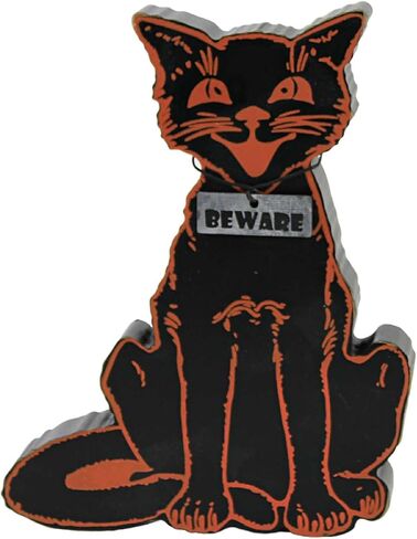 Primitives by Kathy Beware Black Cat Halloween Home Décor Chunky Sitter in Saudi Arabia