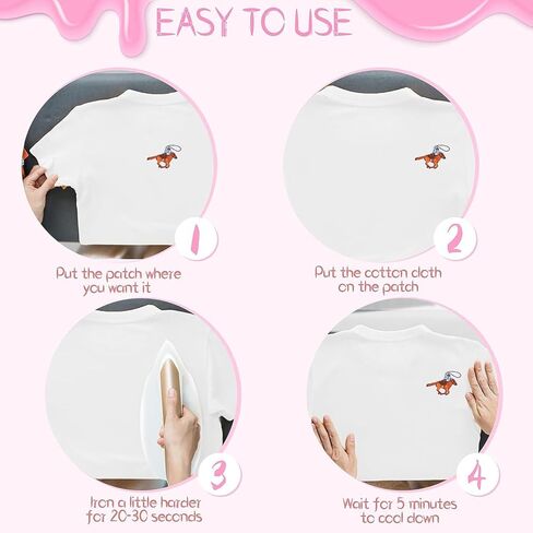 Western 45Pcs Pink Trucker Hat Patches - Western Iron On Embroidered Patches for Cowgirl Hats, Jackets, Backpacks Clothing ﻿ in Kuwait