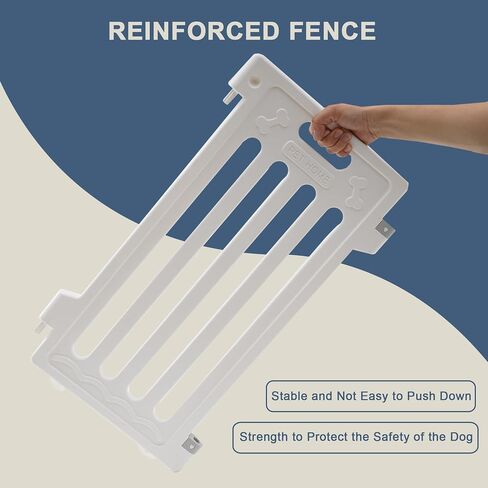 2 Room Dog Playpen with Door,DIY Shape Combination Puppy Pen,16-Panel+2 Link Piece+Large Door+Small Door,25.5" H Dog Fence,Non-Slip&Secure Pet Gate,Easy to Assemble (Two Rooms) in Kuwait