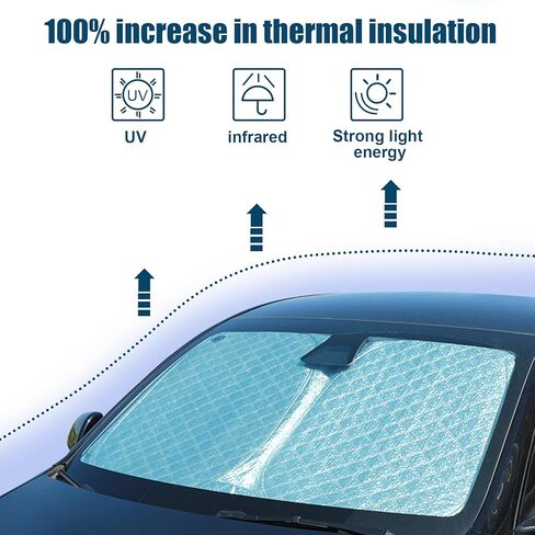 6 طبقات مخصصة لتناسب الزجاج الأمامي الظل أشعة الشمس لعام 2017-2022 هوندا أكورد ، سيارة طي قابلة للطي مع كيس تخزين ، عاكس الحرارة وحماية الأشعة فوق البنفسجية in Kuwait