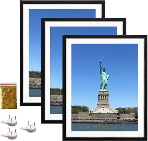 12x16 Wood Picture Frame Diamond Painting Frames 30x40cm Diamond Art Frame Display 12x16in / 30x40 cm Without Mat or 10x14 in/ 25x35cm with Mat 12 x 16 Photo Poster Frame Wall Hanging - White 3 Pack in Saudi Arabia