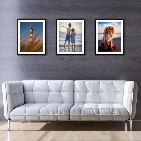 12x16 Wood Picture Frame Diamond Painting Frames 30x40cm Diamond Art Frame Display 12x16in / 30x40 cm Without Mat or 10x14 in/ 25x35cm with Mat 12 x 16 Photo Poster Frame Wall Hanging - White 3 Pack in Saudi Arabia