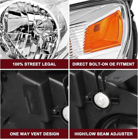 JSBOYAT Headlights Assembly Bulbs Included Compatible with 2010-2015 Chevy Chevrolet Equinox LS/LT Model Halogen Type Passenger & Driver Side in Saudi Arabia