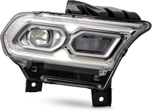 AKKON - Fits 2021-2024 Dodge Durango Chrome Bezel Style Projector Headlight Driver Left Side w/Halogen Signal + LED DRL in Saudi Arabia