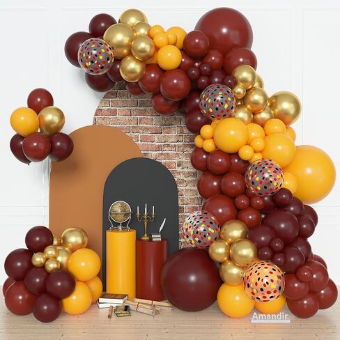 Amandir 153pcs Black Red Blue Balloon Arch Garland Kit Different Sizes in Kuwait