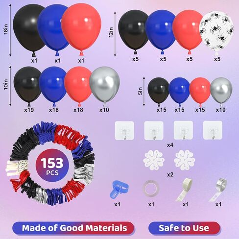Amandir 153pcs الأزرق البرتقالي البالون جارلاند جارلاند أكياس ، أحجام مختلفة 18 12 10 5 5 بوصة البحرية الأزرق الأصفر اللاتكس البالونات الحلويات للفتاة بويز in Saudi Arabia