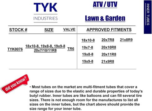 21x8-9 21x8.00-9 Inner Tube, Heavy Duty Replacement Tire Tube with Metal TR6 Valve Stem for ATV, Lawn Mower, Golf Cart in Saudi Arabia