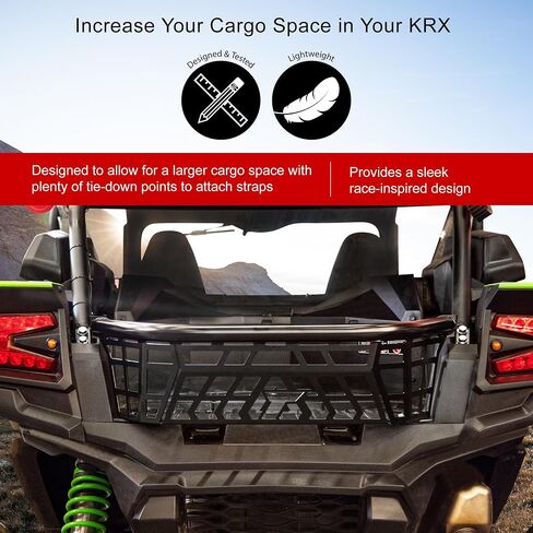 Tusk Cargo Barricade Black Powder Coated Cargo Bed Extender Compatible with Kawasaki Teryx KRX 1000 2020-2025/KRX4 1000 2023-2025 in Saudi Arabia