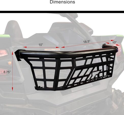 Tusk Cargo Barricade Black Powder Coated Cargo Bed Extender Compatible with Kawasaki Teryx KRX 1000 2020-2025/KRX4 1000 2023-2025 in Saudi Arabia