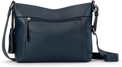 محفظة Sak Melrose Crossbody - حقيبة يد نسائية من الجلد الفاخر للاستخدام اليومي والسفر - حقيبة كروس مع سحاب إغلاق in Kuwait