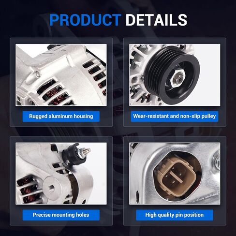 Autoround Alternator Compatible with 1999-2000 Dodge Dakota Durango, Ram 1500 2500 3500 4000 Van, 3.9L 5.2L 5.9L 8.0L, 117Amp 12V CW 7-Groove Pulley, Replace# AND0188, 40052024, 56027912AB in Saudi Arabia
