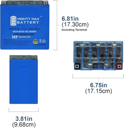 Mighty Max Battery YB16CL-B Gel 12V 19AH بطارية Yamaha All Wave Runner Models 87-08 in Saudi Arabia