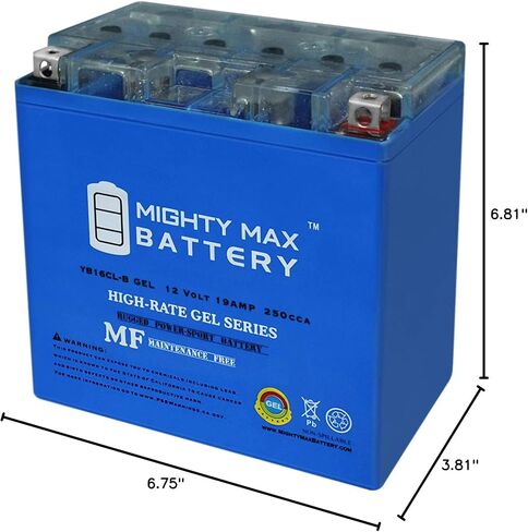 Mighty Max Battery YB16CL-B Gel 12V 19AH بطارية Yamaha All Wave Runner Models 87-08 in Saudi Arabia