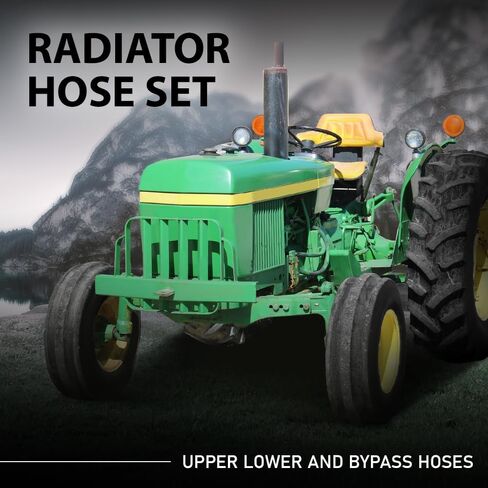 G-PLUS Radiator Hose Set Upper Lower and Bypass Hoses Compatible with John Deere Models Black in Saudi Arabia