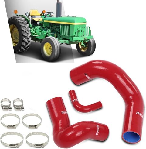 G-PLUS Radiator Hose Set Upper Lower and Bypass Hoses Compatible with John Deere Models Black in Saudi Arabia