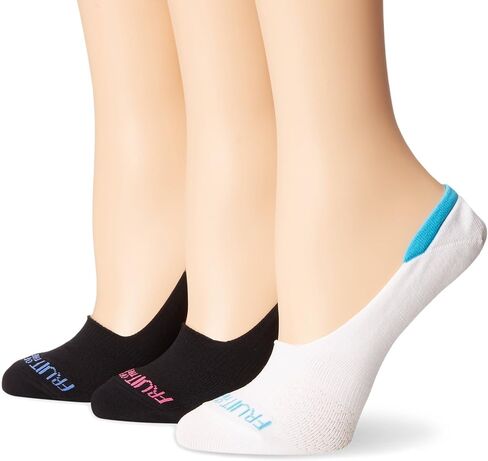 ثمرة من بطولة Loom Women Standard 3-Pack ، أسود/أبيض ، حجم الحذاء 4-10/Sock Size 9-11 in Saudi Arabia