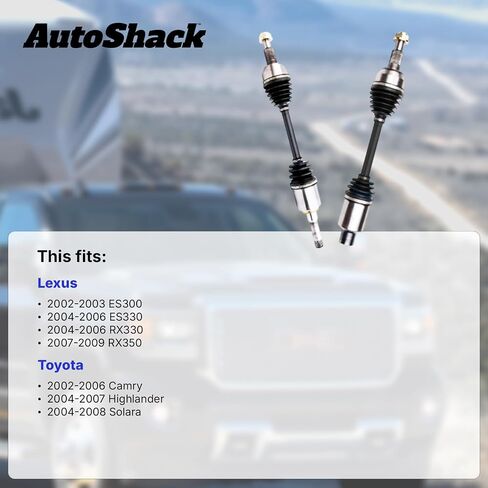 مجموعة عمود محور محور Autoshack الأمامي من 277-2009 لكزس RX350 FWD 2004-2007 Toyota Highlander FWD 2004-2008 Toyota Solara FWD Driver and Passenger AS1263PR in Saudi Arabia