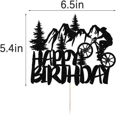 Skiing Happy Birthday Cake Topper winter Sports themed birthday party decorations Ski lovers birthday theme decoration Ski sports theme birthday party decoration（Blue and silver glitter） in Saudi Arabia