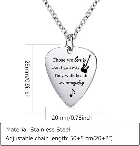 Cremation Jewelry Guitar Pick Urn Necklaces for Ashes for Women Men Cremation Keepsake Memorial Human Ashes Pendant for Loss of Loved Ones in Kuwait