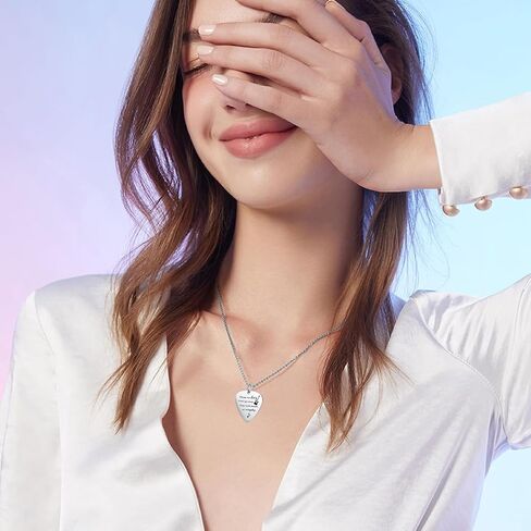 Cremation Jewelry Guitar Pick Urn Necklaces for Ashes for Women Men Cremation Keepsake Memorial Human Ashes Pendant for Loss of Loved Ones in Kuwait