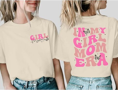 Mama Shirts for Women in My Girl Mom Era Shirt Funny Letter Printed Graphic Tees Casual Tops in Kuwait