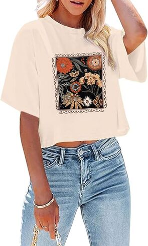نساء محصول البيسبول محصول لطيف لعبة Thirts Thirts Beach Faction Shirt غير الرسمي الصيف القصير الأكمام قمم التمرين in Kuwait