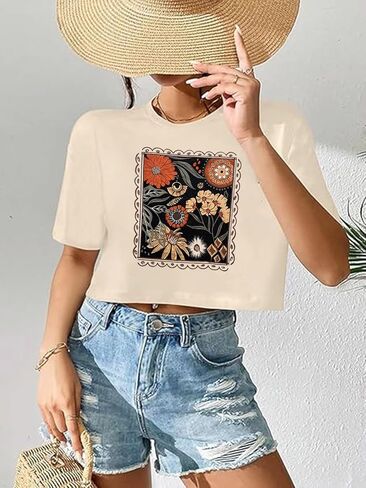 نساء محصول البيسبول محصول لطيف لعبة Thirts Thirts Beach Faction Shirt غير الرسمي الصيف القصير الأكمام قمم التمرين in Kuwait
